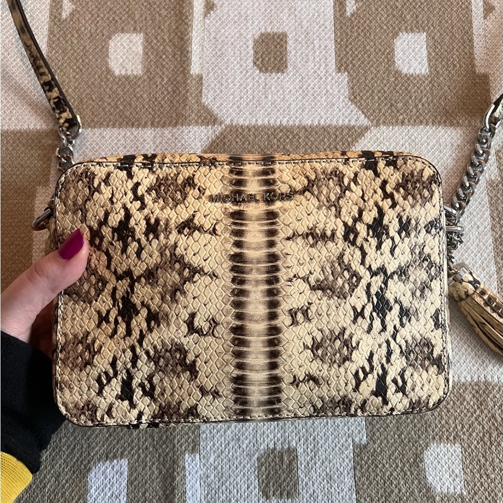 Snakeskin crossbody purse
